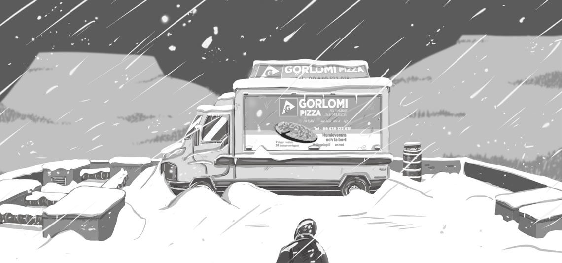 illustration amaury favier camion pizza
